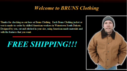 eshop at Bruns Clothing's web store for Made in America products